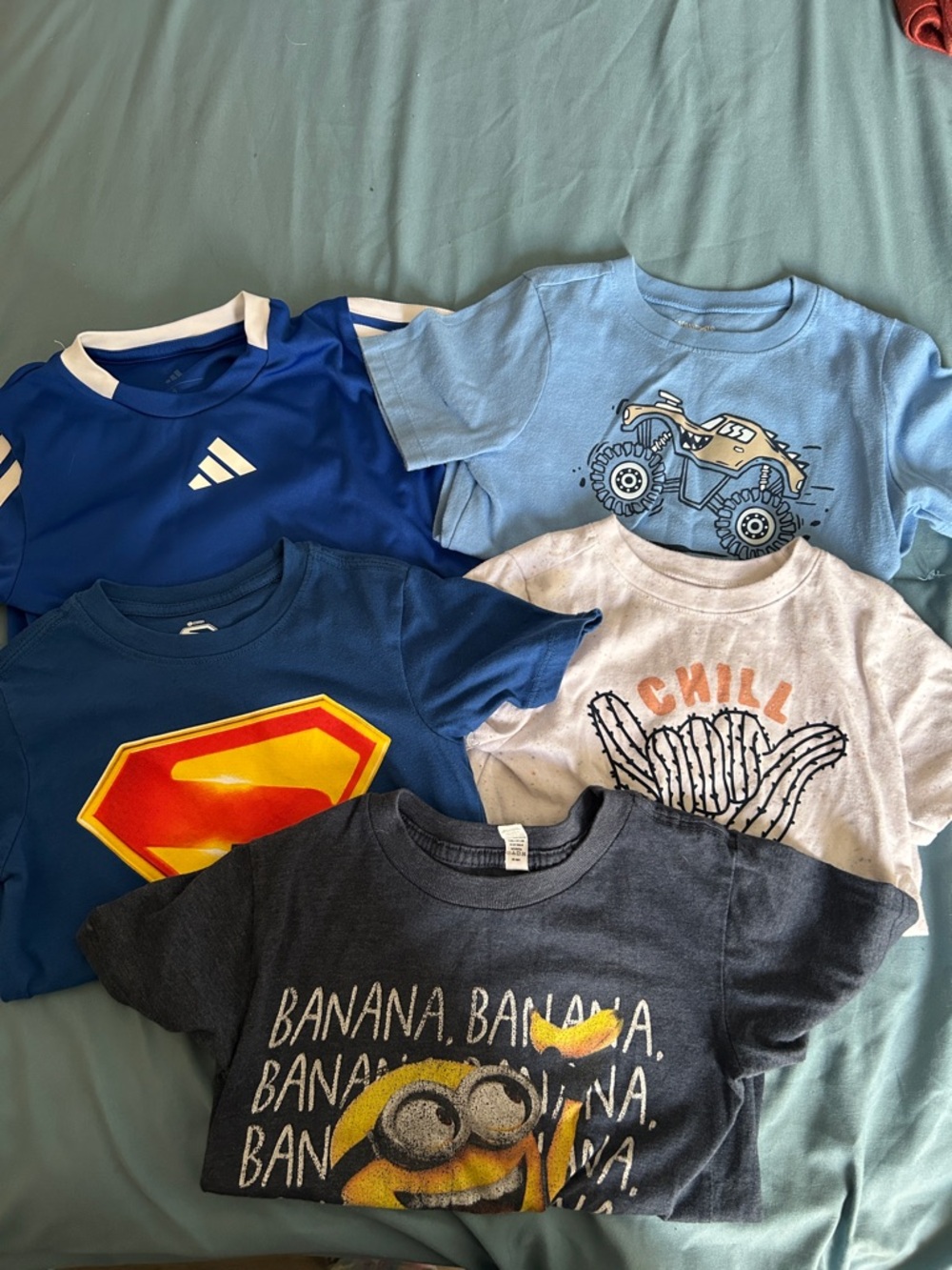 adidas Royal Blue Short-Sleeve Kids Athletic Tee